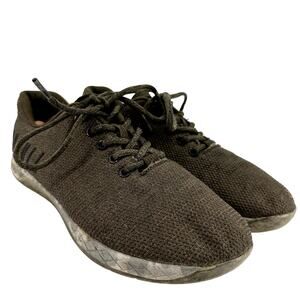 Nobull Trainers Lace Up Low Top Sneakers Running Spell Out Logo Green M 8.5 W10